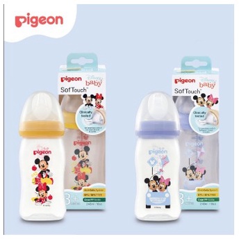 PIGEON Disney Botol Susu 240 ml PERISTALTIC PLUS Wide Neck 1pc