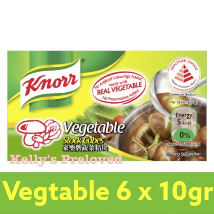 

KNORR STOCK CUBES 60 GR VEGETABLE 6 X 10 gram BUMBU KALDU