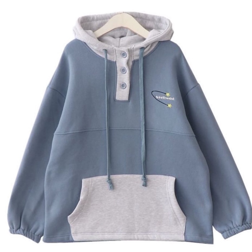 SUDFRUCHT COMBIE HOODIE OVERSIZE WANITA / SWEATER HOODIE OVERSIZE / SWEATER KOREA