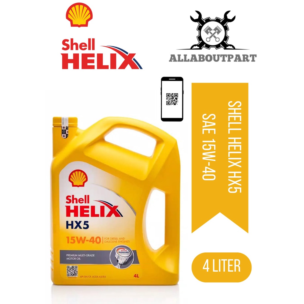Oli Shell HELIX HX5 15W-40 Galon (4 Liter ) | Oli Diesel / Oli Gasoline / Oli Mobil / Oli Murah / Pe