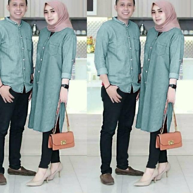ⅎ ION-COD-US-BAJU COUPLE MUSLIM-COPLE KELUARGA MUSLIM-COUPLE BAJU KOKO DAN TUNIK-COUPLE LEBARAN ➩