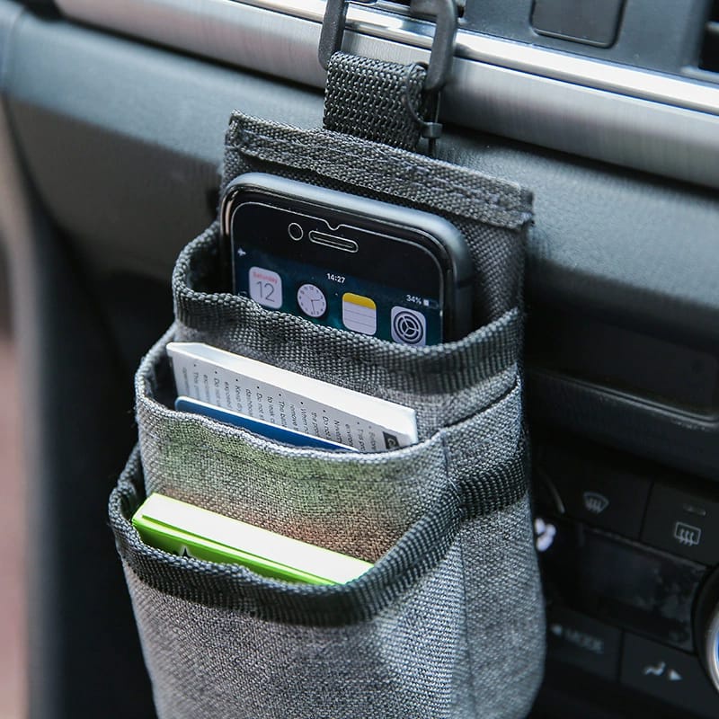 Car Pocket Organizer Air Vent Untuk Tempat Serba Guna Hand Phone Kartu Car Card Organizer Kanvas Premium