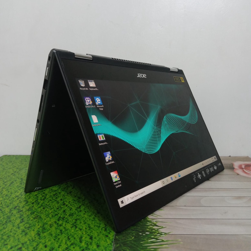 Laptop Acer Spin 5 Core i7 gen 8 RAM 8GB SSD 256GB Layar Sentuh Flip 360 Slim Like New