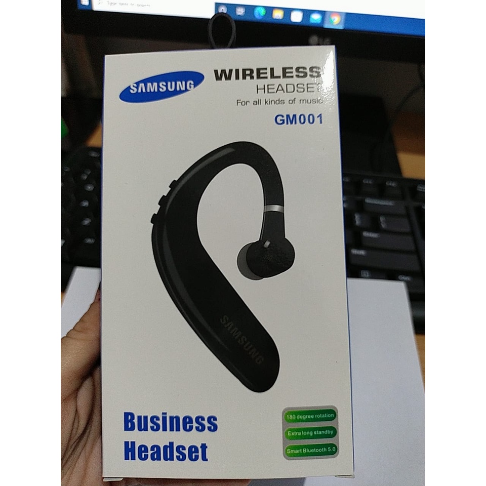 HF HEADSET BLUTOOTH BRAND GM 001 SPORT SINGLE SAMSUNG