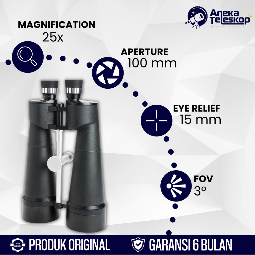 Celestron Skymaster 25x100 Porro Binocular Teropong