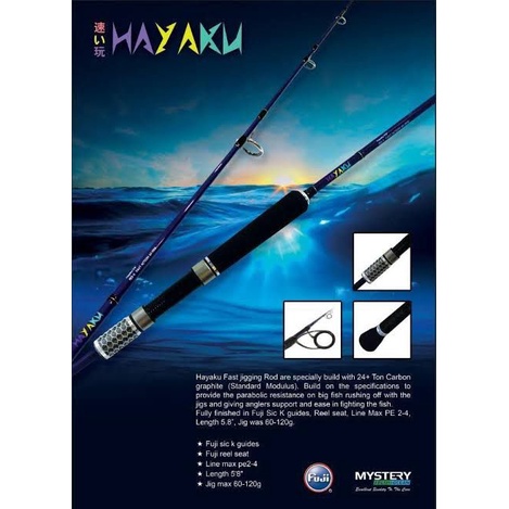 Mystery Fresh&Ocean Hayaku Jigging Rod Joran Jig Pancing