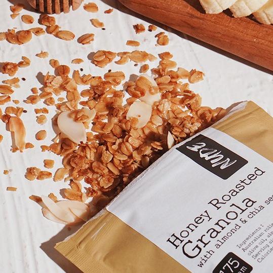 

➥ NUDE - Honey Roasted Granola with Almond Slices 175g - NO ADDED SUGAR ◘