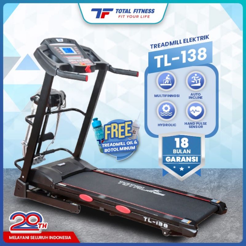 Treadmill elektrik TL 138 Total Fitnes Automatic Incline