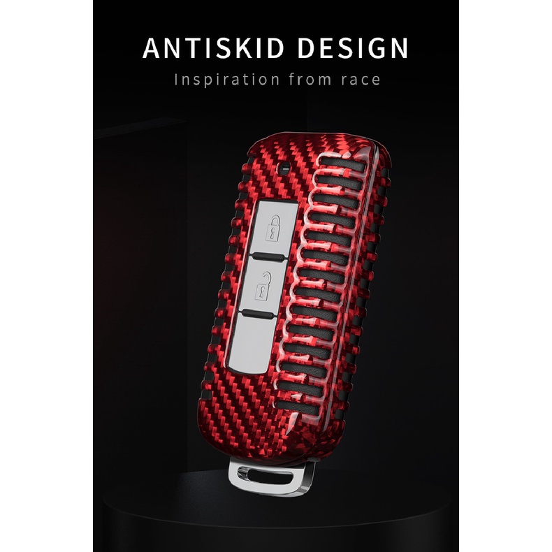 T-Carbon Key Case Cover Carbon Kevlar MITSUBISHI Pajero Sport Xpander