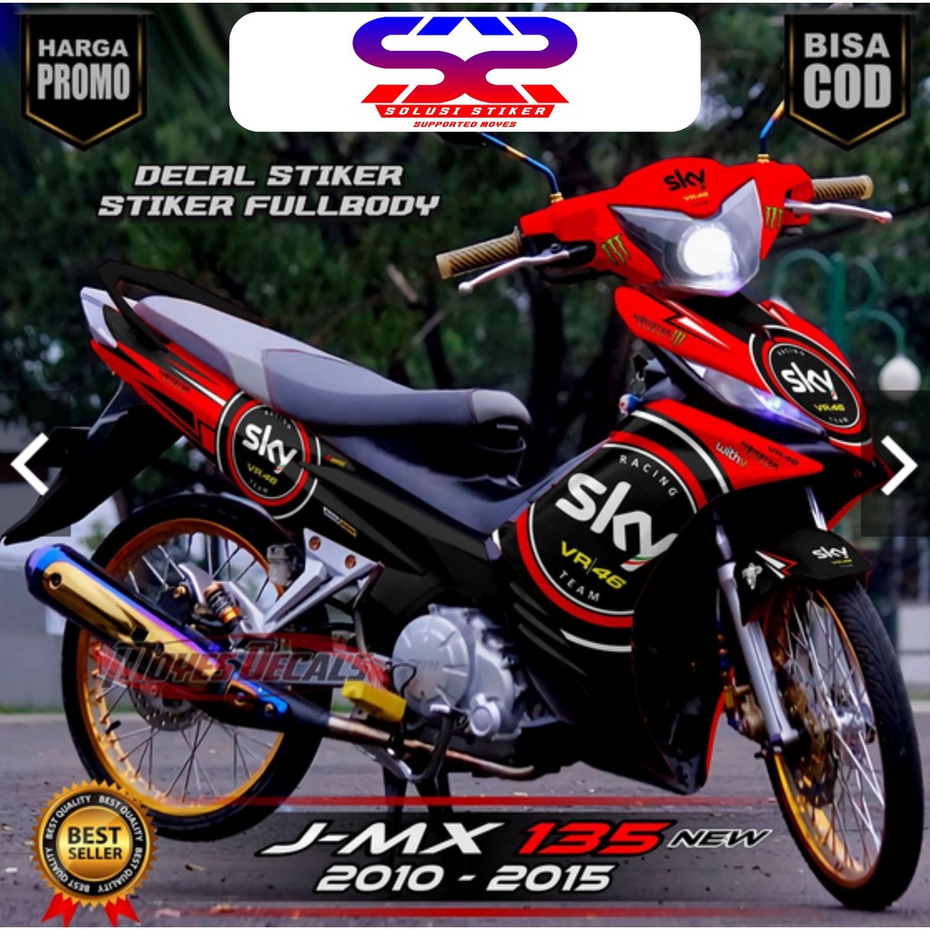 Terbaru Decal Motor Jupiter Mx 135 New Variasi Fullbody Motif  Merah SKY