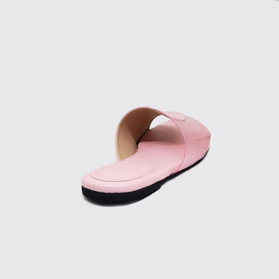 ARUNA SLIDE BIG SIZE | Sandal Wanita Flat Pink Beauty / Sendal Indoor Cewe Ukuran Jumbo 40-45