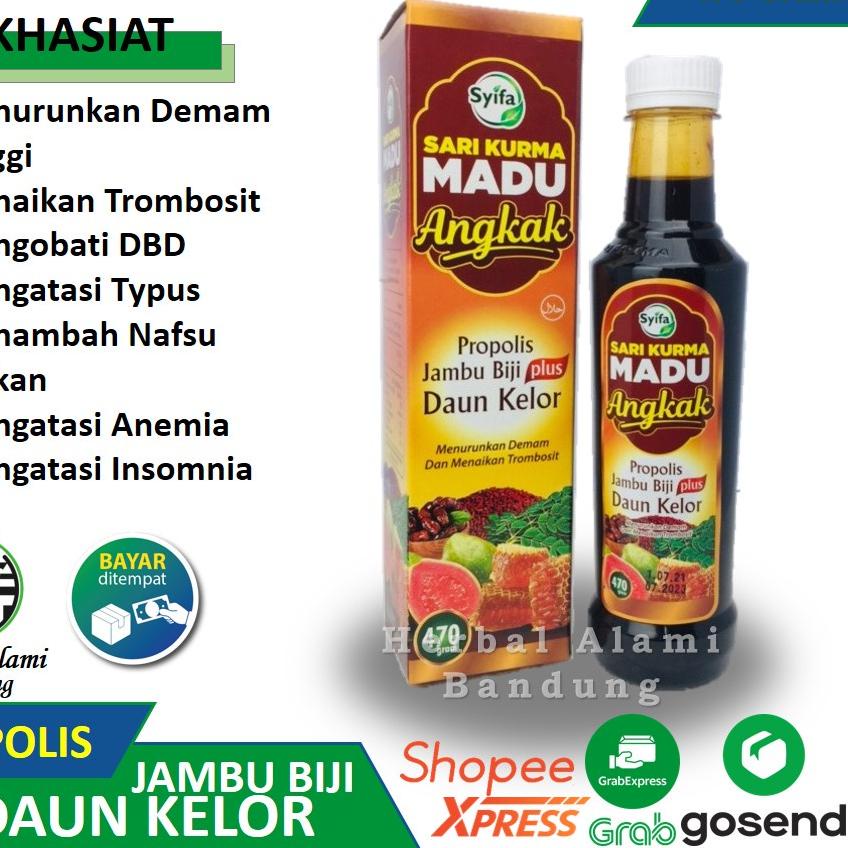 

➥ Sari Kurma ANGKAK Propolis Jambu Biji Plus Daun Kelor / Ubi Jalar 470 Gram ✪