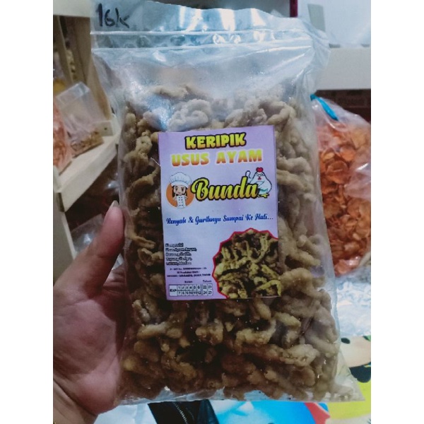 

KERIPIK USUS AYAM MERK "BUNDA" Kualitas SUPER PREMIUM || Dijamin 100% Renyah dan Gurih