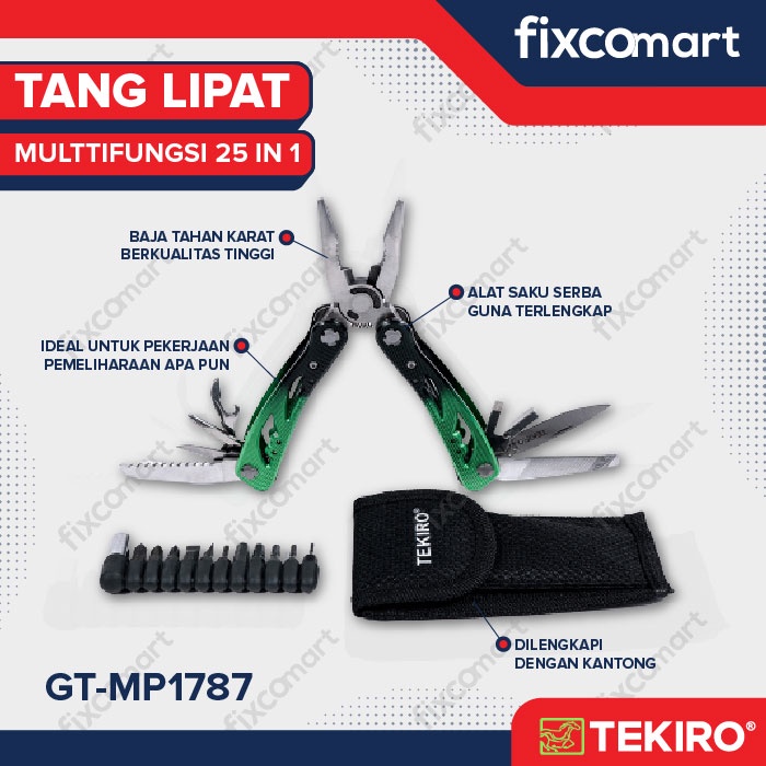 TEKIRO TANG LIPAT MULTIFUNGSI 25 IN 1 - MULTIFUNCTION PLIERS