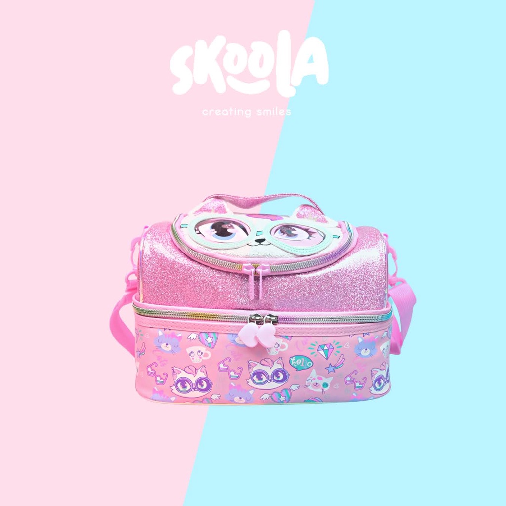 Skoola Tas Bekal Lunch Bag Box Tempat Makan Anak Perempuan Unicorn Mermaid Cat - Dosi