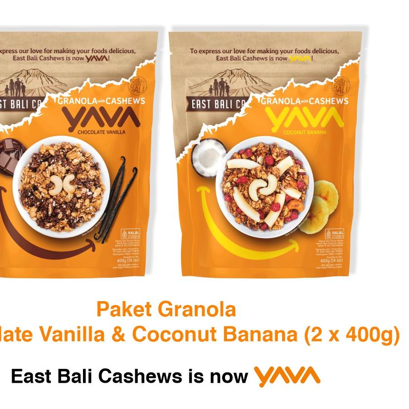 

♚ YAVA Paket Granola Chocolate Vanilla & Coconut Banana (2 x 400g) ✴