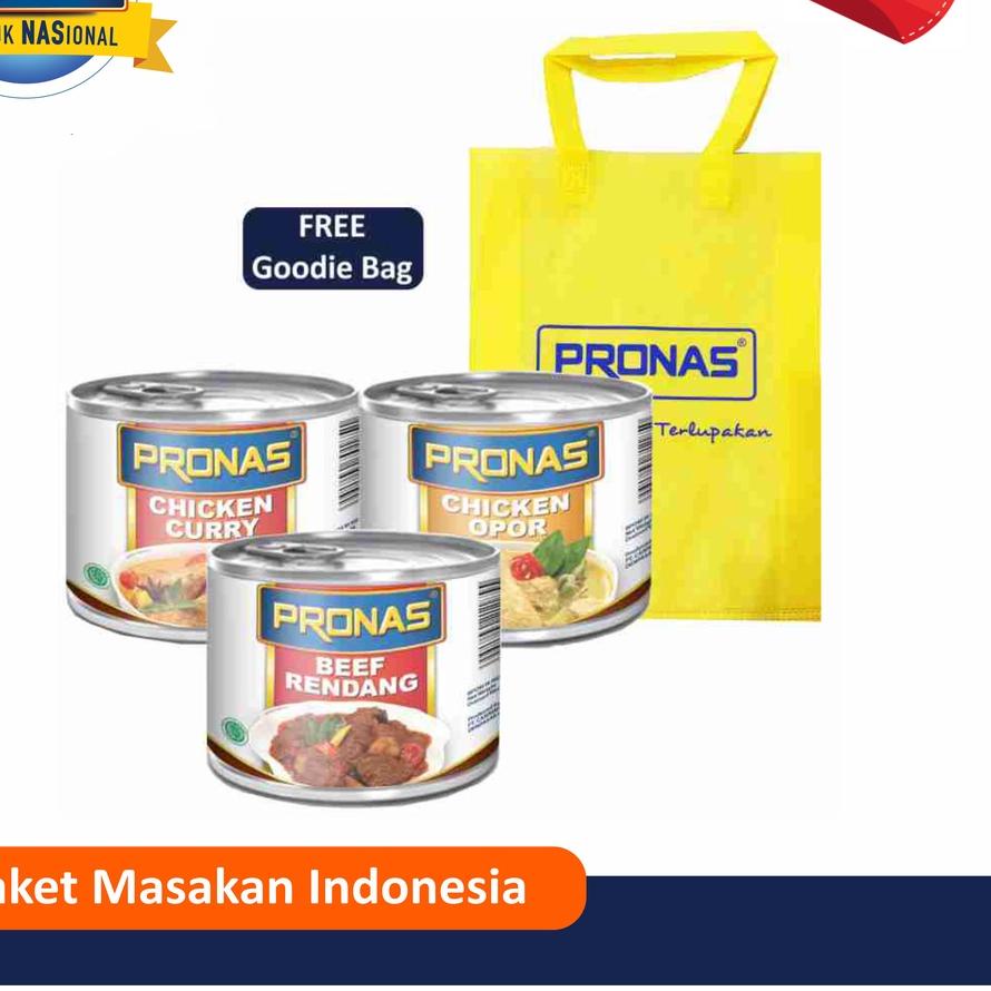 

♕ PRONAS Paket lengkap Masakan Indonesia Free Tote Bag ✼