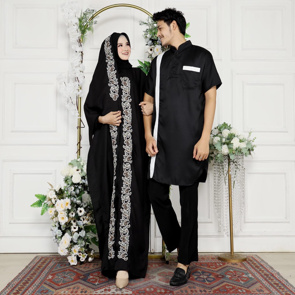 AS FASHION-COD-BAJU COUPLE MUSLIM-BAJU PASANGAN MUSLIM-BAJU COUPLE LEBARAN 2023