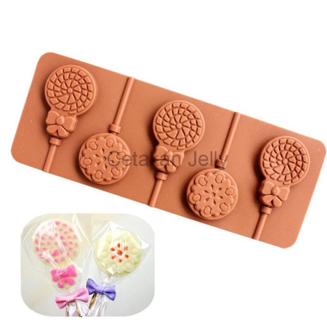 Cetakan Coklat / Permen Lolipop Bulat Patern II