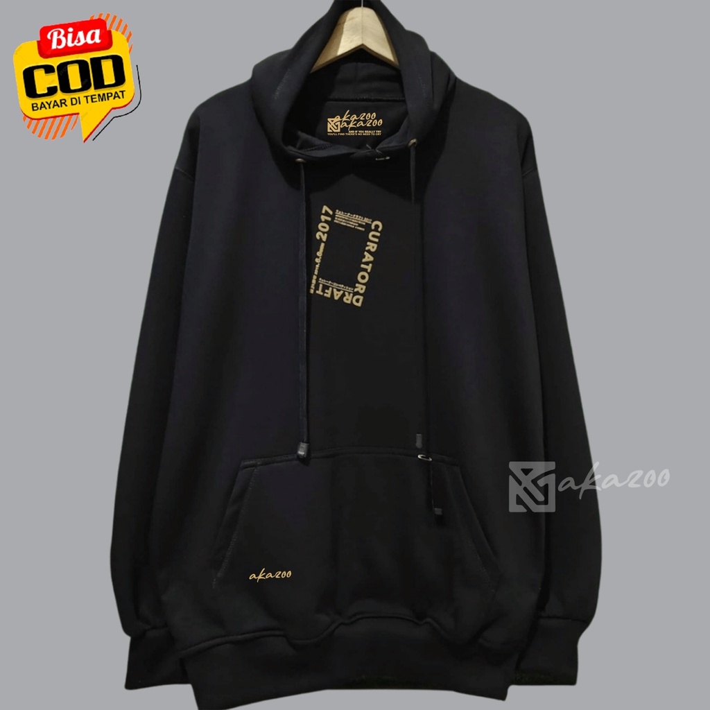 switer distro pria original bandung KACHIOS warna hitam CURATOR DRAFT 6.6 mon 2017 tulisa gold sweater oversize wanita korean style hoodie polos jumbo oversize murah hodie cowok distro simple keren  hoodi pria terbaru 2021 umisex m l xl xxl premium akazoo