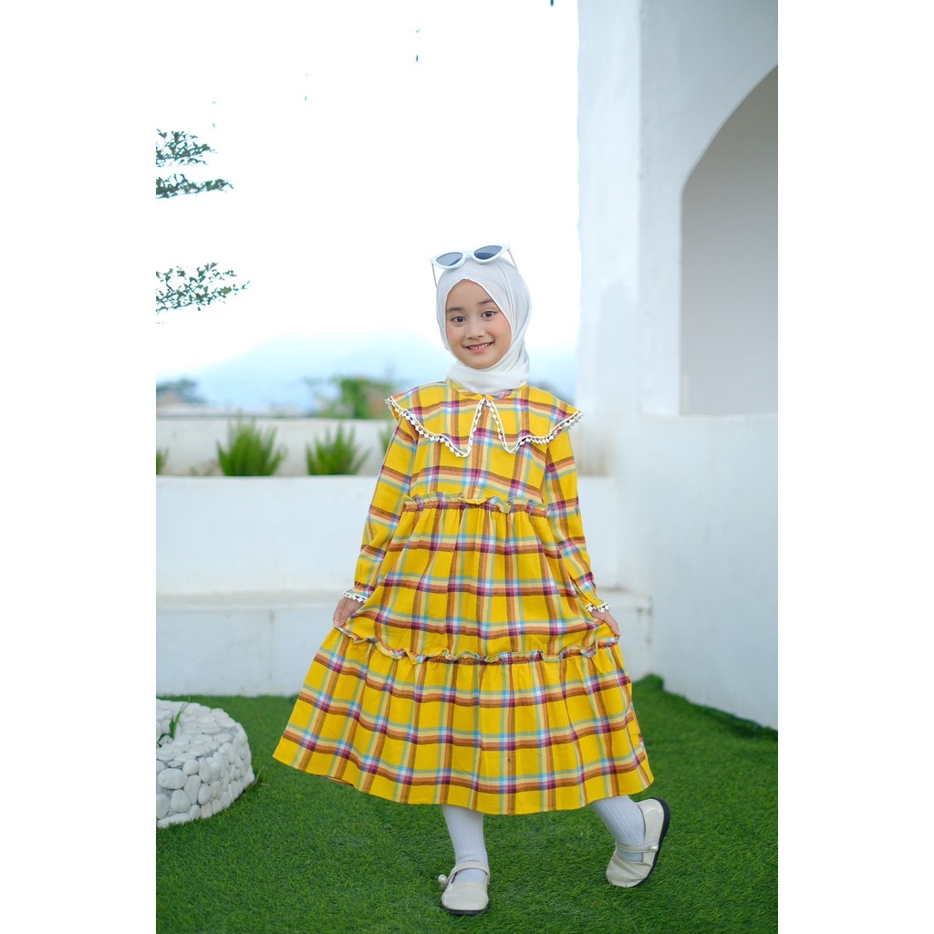 Tunik Anak Amora Tunik Anak Bahan Flanel Neeca Kiddos Midi Dress Flanel Anak Size 6 8 10 12 14 Y