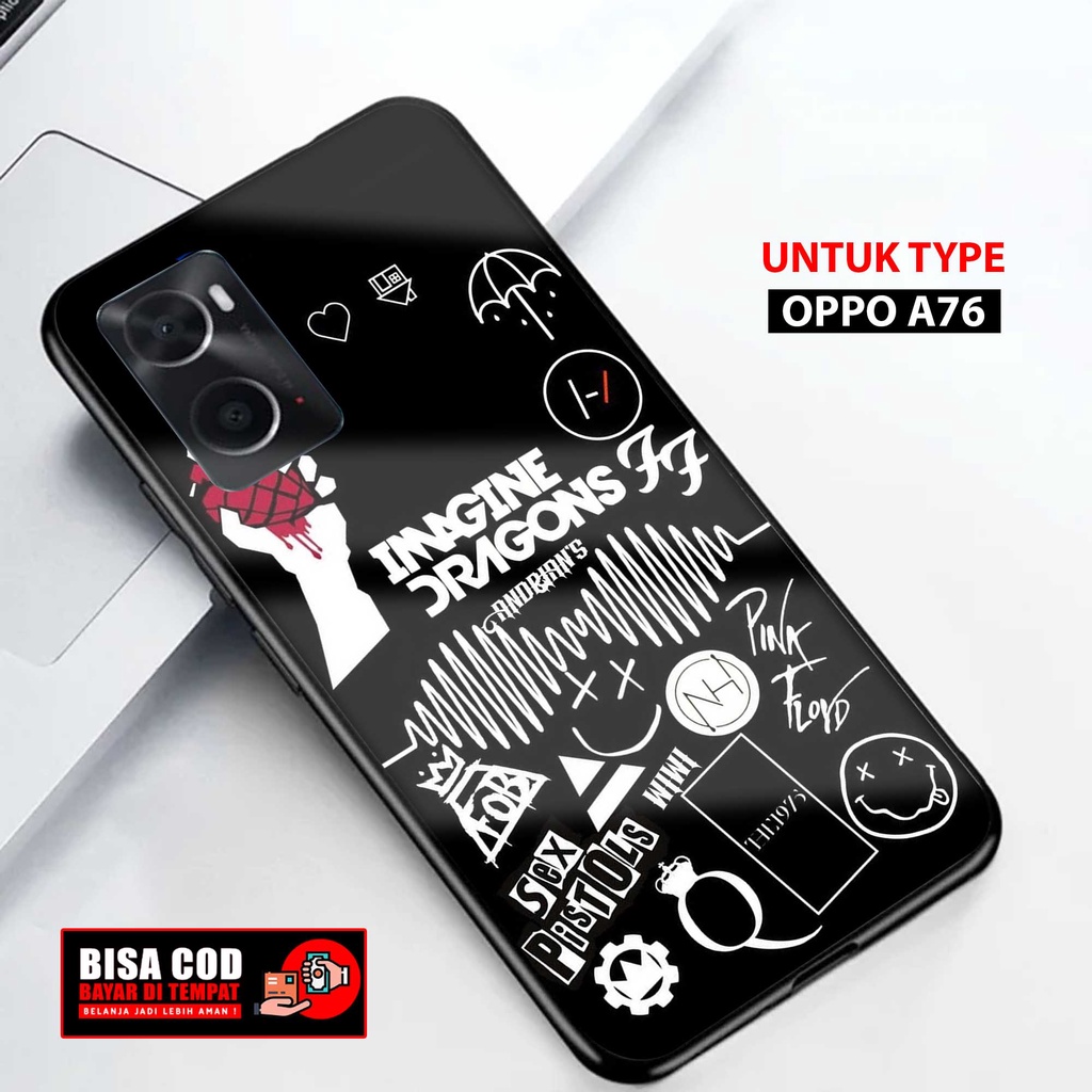 Case Oppo A76 Terbaru { STKR ] 2D Softcase Glass Kaca Oppo A76 (Case Hp) Oppo A76 (CASING HP) Oppo A