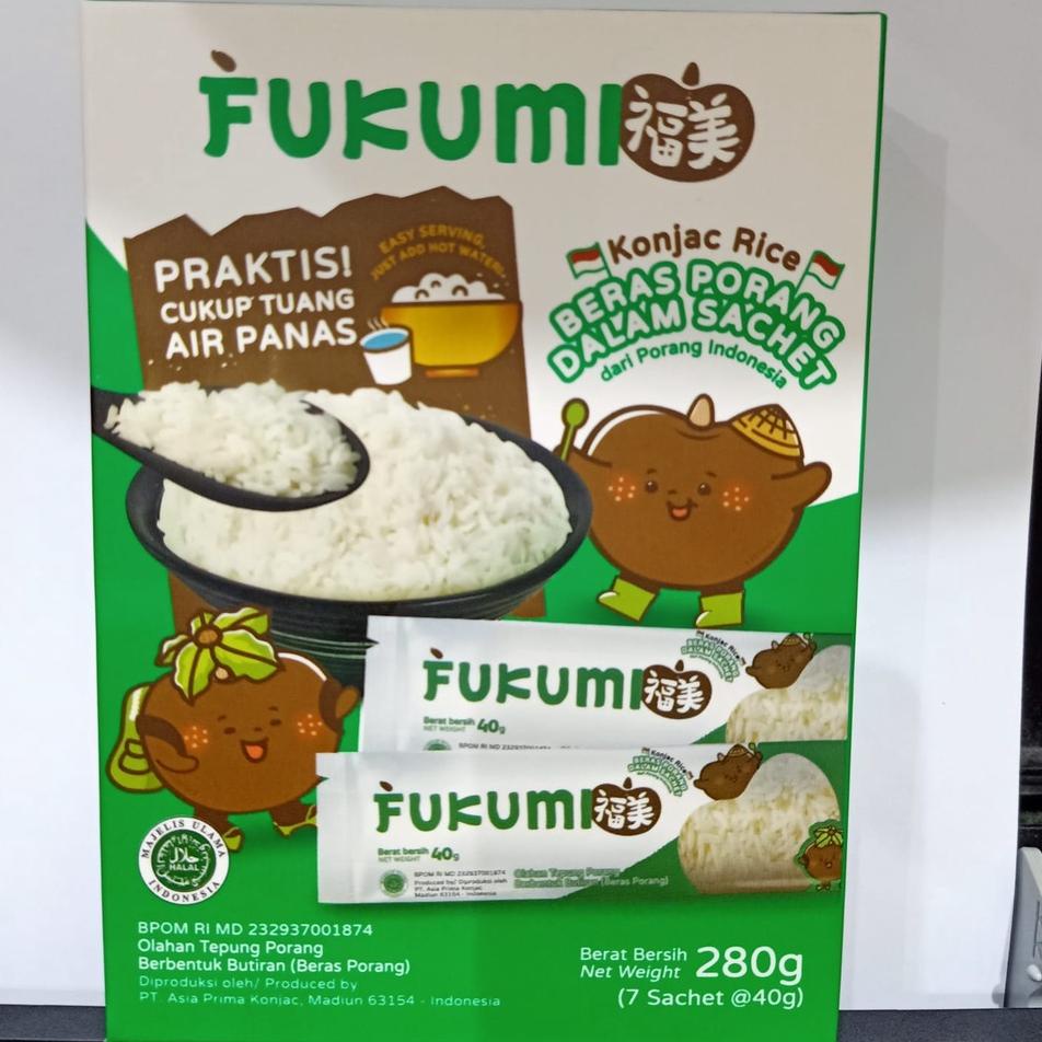 

☛ FUKUMI BERAS PORANG BOX SACHET (7x @40 gram) ✬