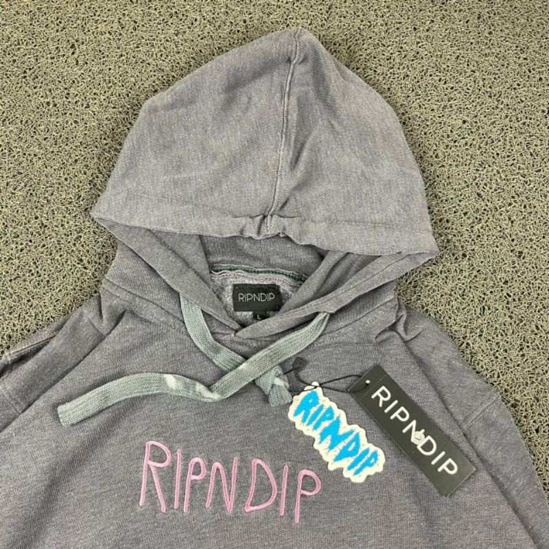 HOODIE RIPNDIP ABU TIE DYE FULL TAG LABEL CASUAL