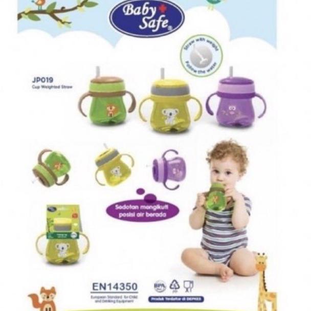 Baby Safe Training Cup With Straw JP019 / Gelas Botol Minum Sedotan Bayi [ADL.5Fe23ᴱ]