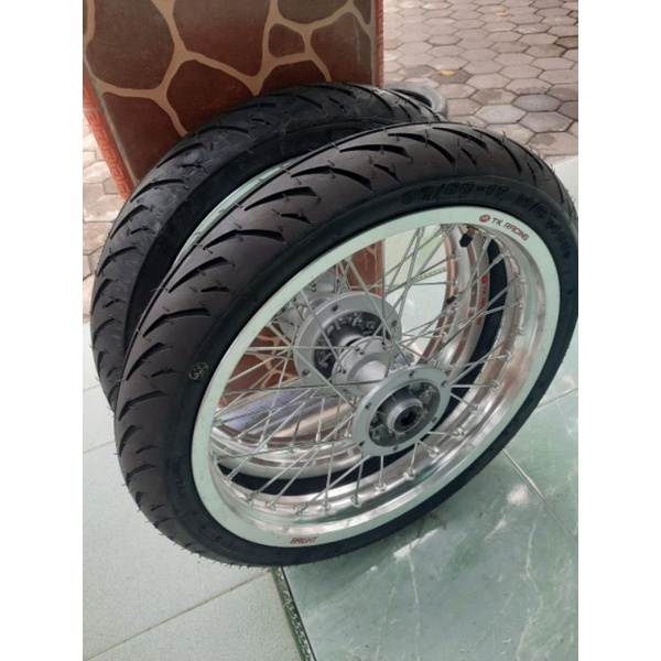 PELEK SET SUPERMOTO KLX TK JAPAN FULL BARU TINGAL PASANG VELG SET SUPERMOTO KLX150