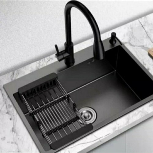 Kitchen sink 5243 Black sus 304 minimalis / Bak Cuci Piring 1 lubang