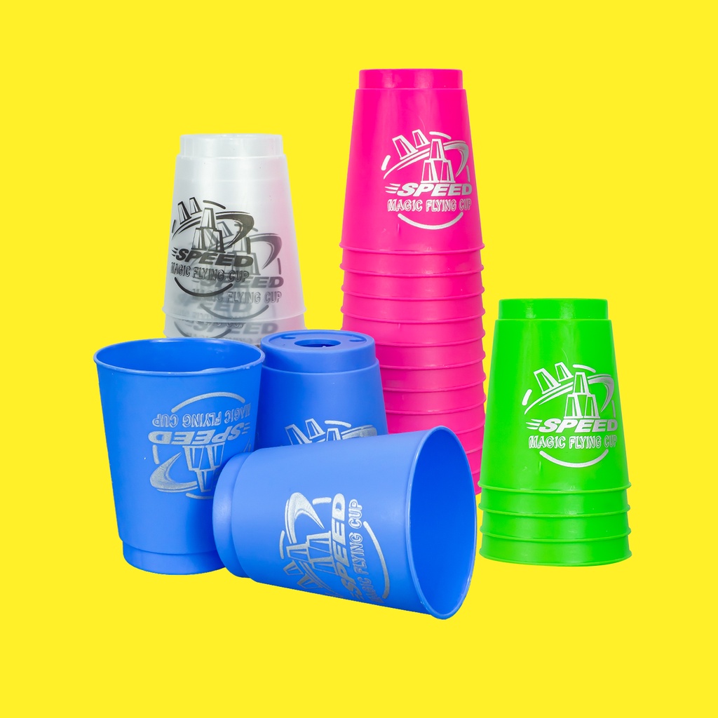 Speed Magic Flying Cup Mainan Susun Gelas Piramida Sport Stack 12 Pcs Anak YG14