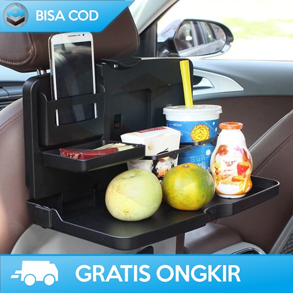 MEJA LIPAT MOBIL SEAT ORGANIZER MULTIFUNGSI DINING TRAY FOLDABLE 1909