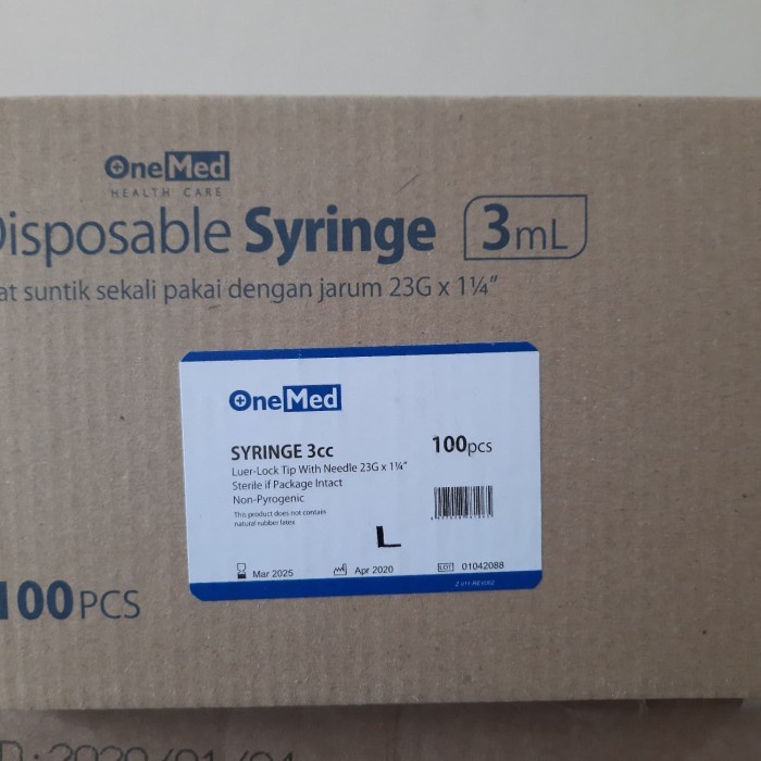 Spuit 3 cc OneMed Disposable Syringe 3 ml