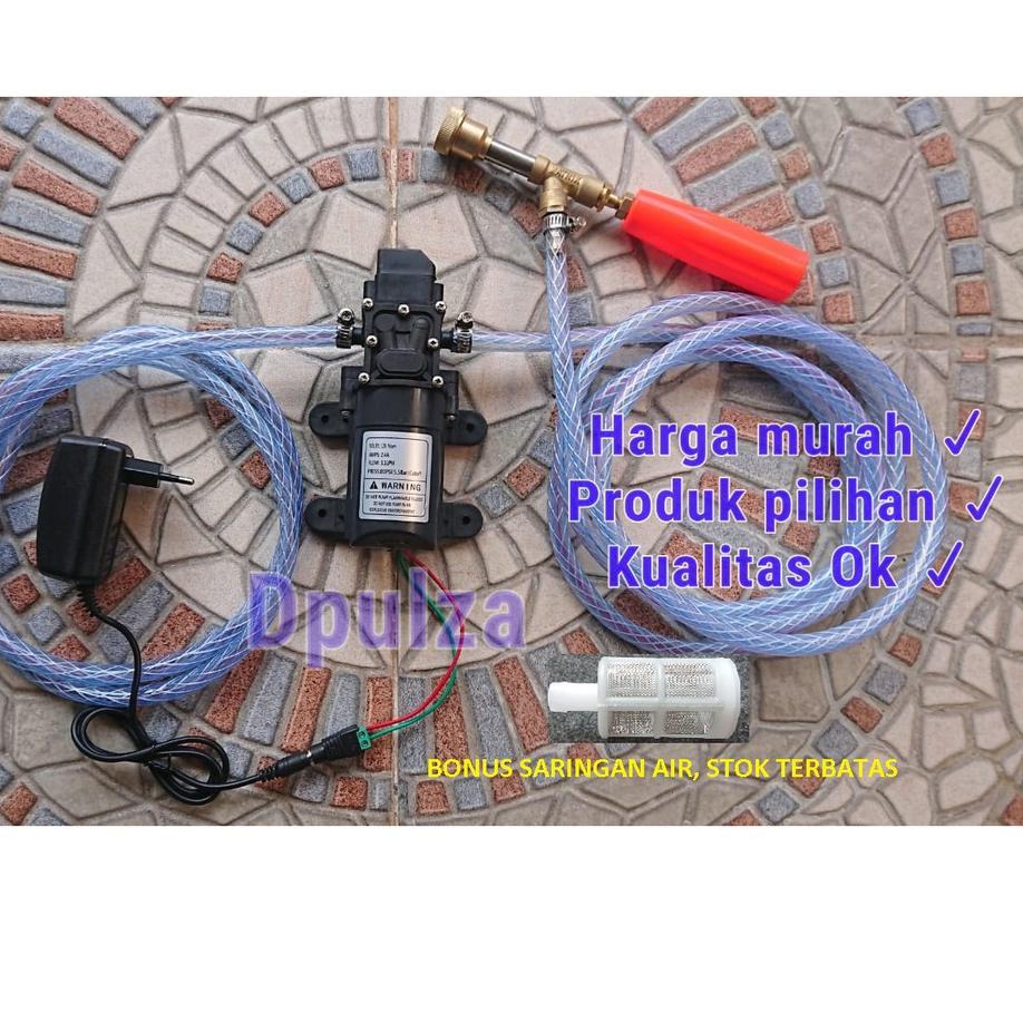 ☺ Paket hemat-2 lengkap 80 PSI pompa air dc 12volt mini cuci steam motor mobil ac Jet cleaner ✳