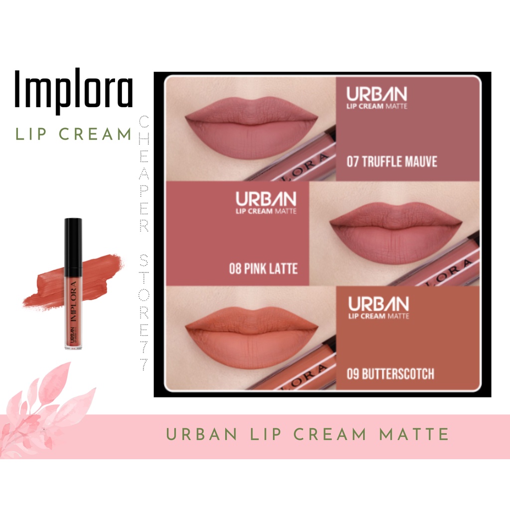 IMPLORA - URBAN LIP CREAM MATTE SHADE 01 SD 20 - 2.9 gr