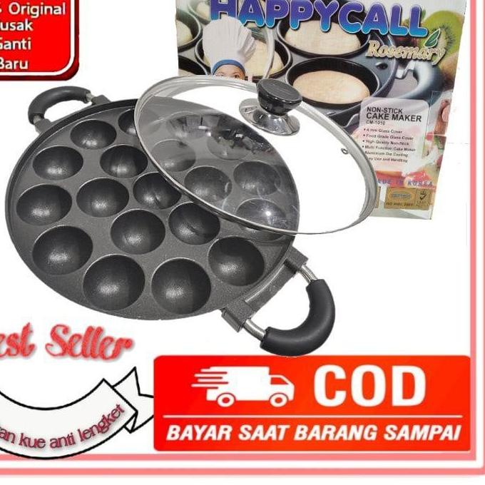 ○ Cetakan Kue Takoyaki Teflon 19 Lubang Cekung Snack Maker Pentol Goreng Teflon Tebal Anti Lengket ♢