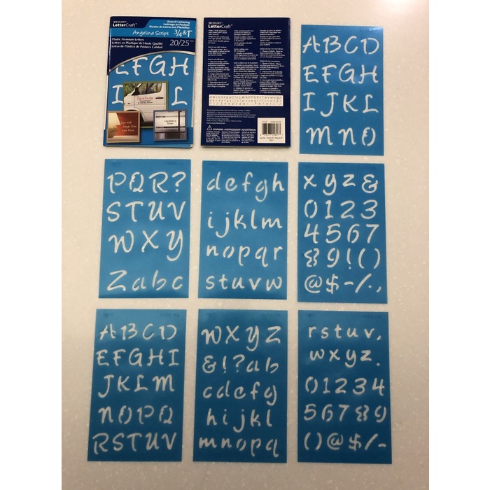 

Terlaris Stencil Lettering / Plastic Premium Letters / Stensil / Scrapbooking