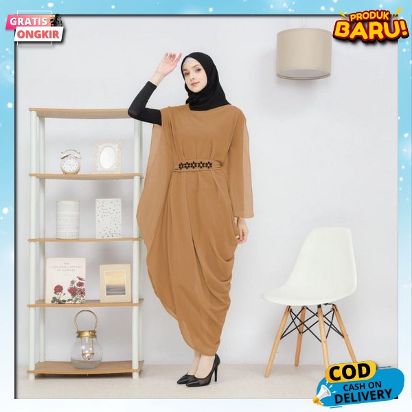 Dress Kafyan Waita Kondangan Laftan Dres Muslim Kagtan Bahan Adem Nyaman Digunakan Jubah Cewek Musel