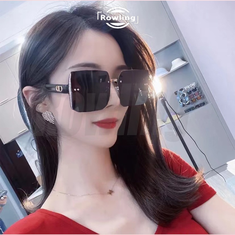 Rowling(ka-327)Kacamata Hitam Sunglasses Terbaru Bingkai Kotak Oversized  Import Kacamata Fashion