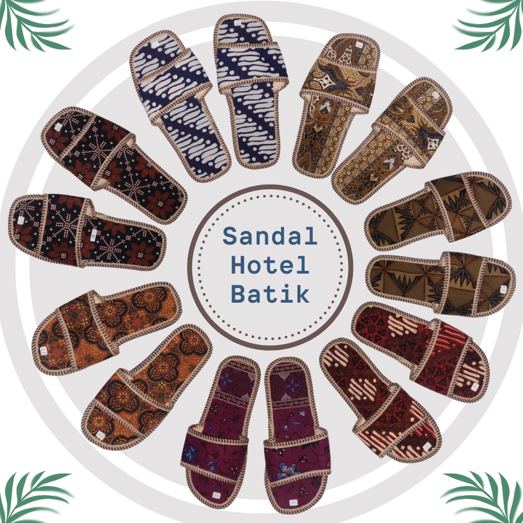 Sandal Rumah Batik Jogja Pria Wanita Selop Ukuran 37-41 Motif Random