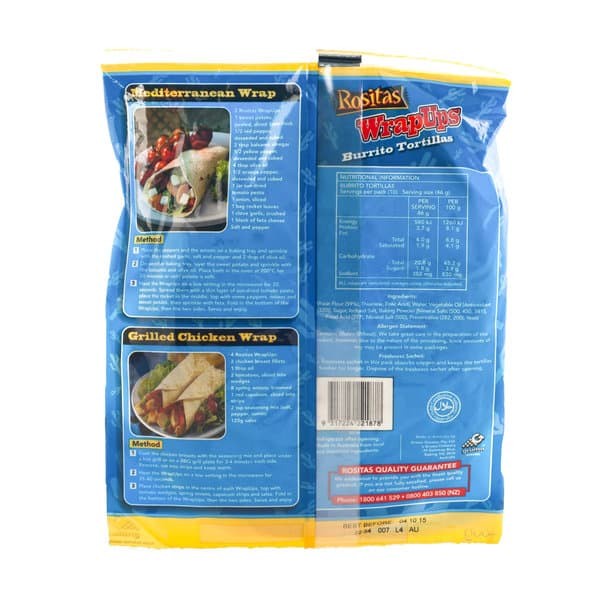 

Rositas Tortilla Burrito 460 g