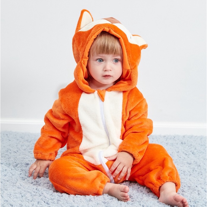 Onesie Orange Fox Kostum Rubah Costume Anak Balita Bayi