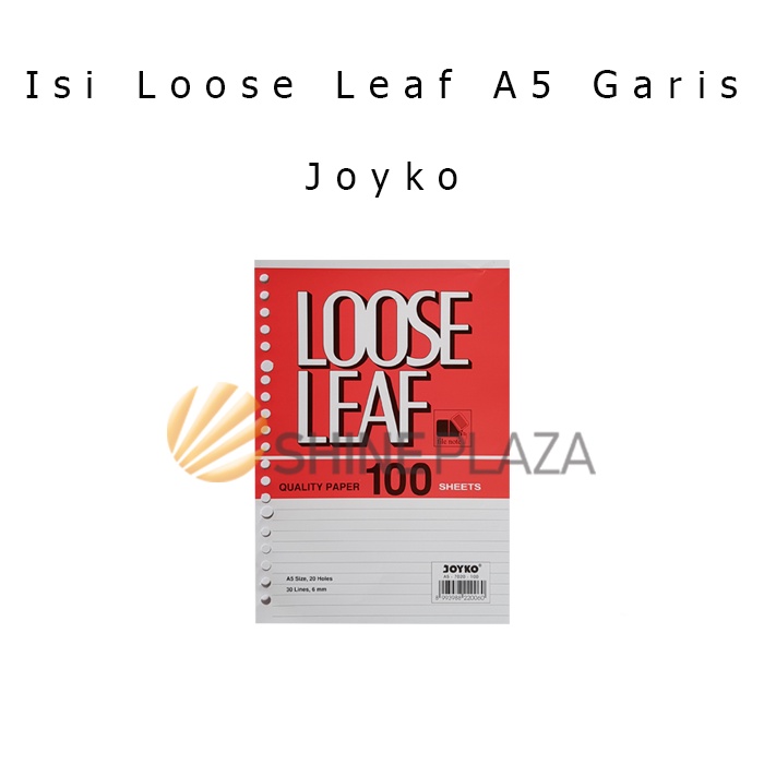 

Isi Loose Leaf Garis A5 Joyko - Refill Binder Ruled Paper A5 Joyko