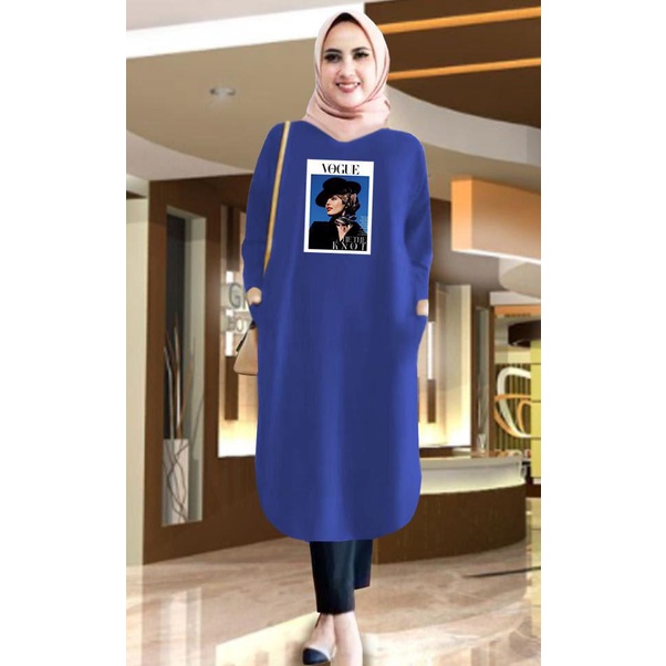 Tunik wanita DTF VG / tunik murah / tunik kekinian / tunik panjang / tunik import / tunik jumbo