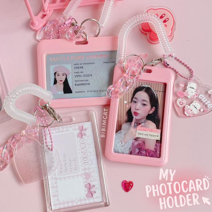 

Terbaru !!! Pink Style Acrylic Photocard Holder / Card Holder Pc