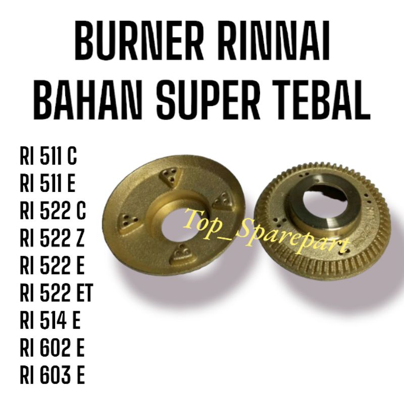 BURNER/KUNINGAN KECIL KOMPOR GAS RINNAI ORIGINAL 511C 511E 511CE 522C 522E 522CE