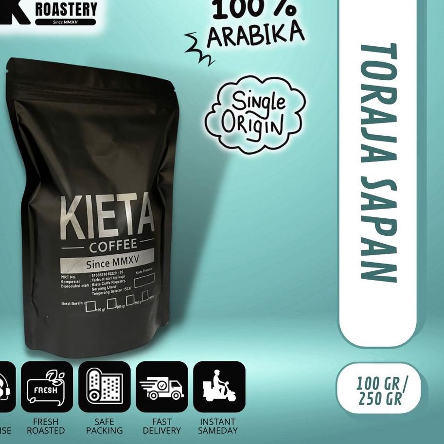 

➢ Biji Kopi Arabika Toraja Premium 250gr kieta coffee ☊