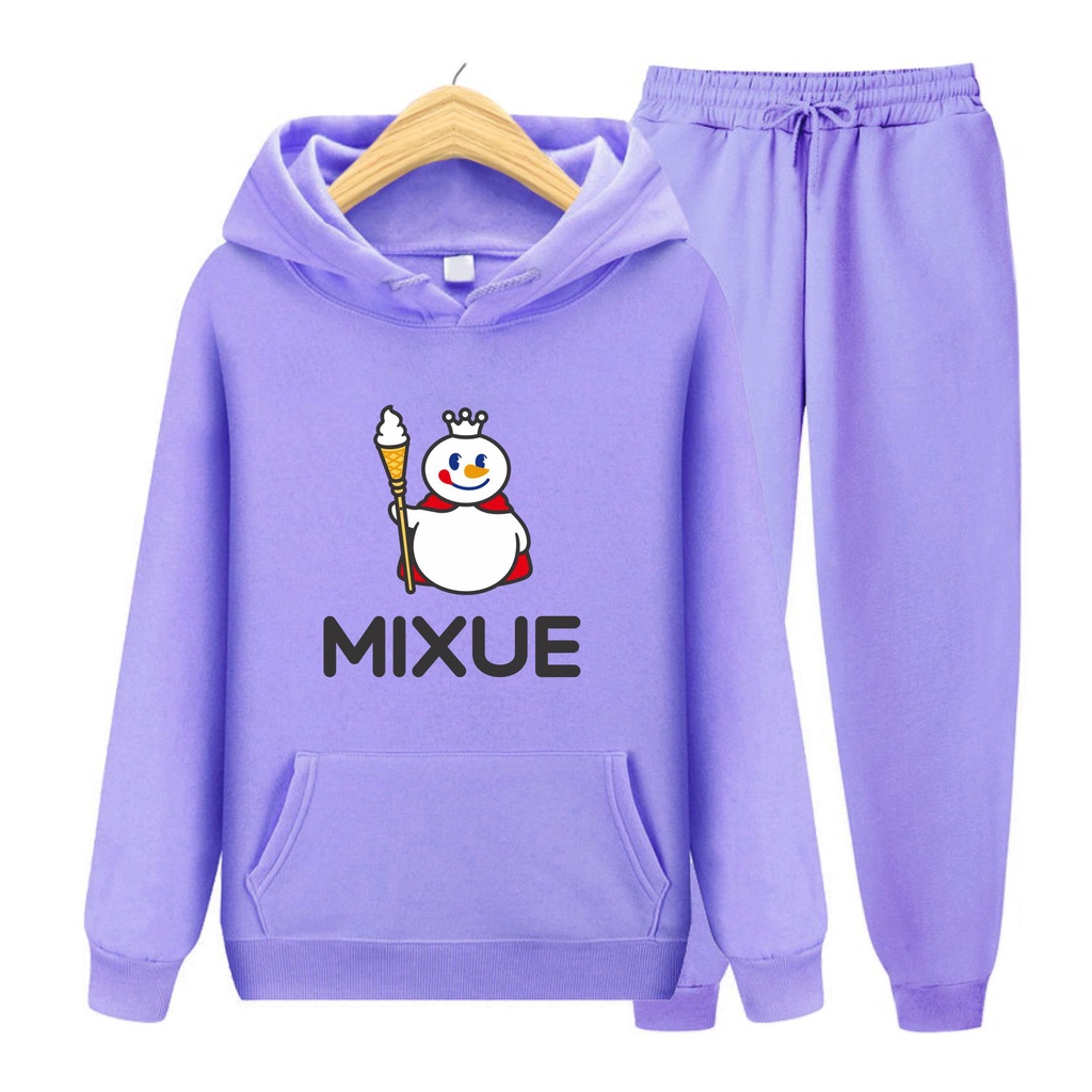 MIXUE ICE CREAM Sweater Hoodie Atasan Dan Setelan Anak  Usia 4-14 Tahun Bisa Bayar Ditempat COD