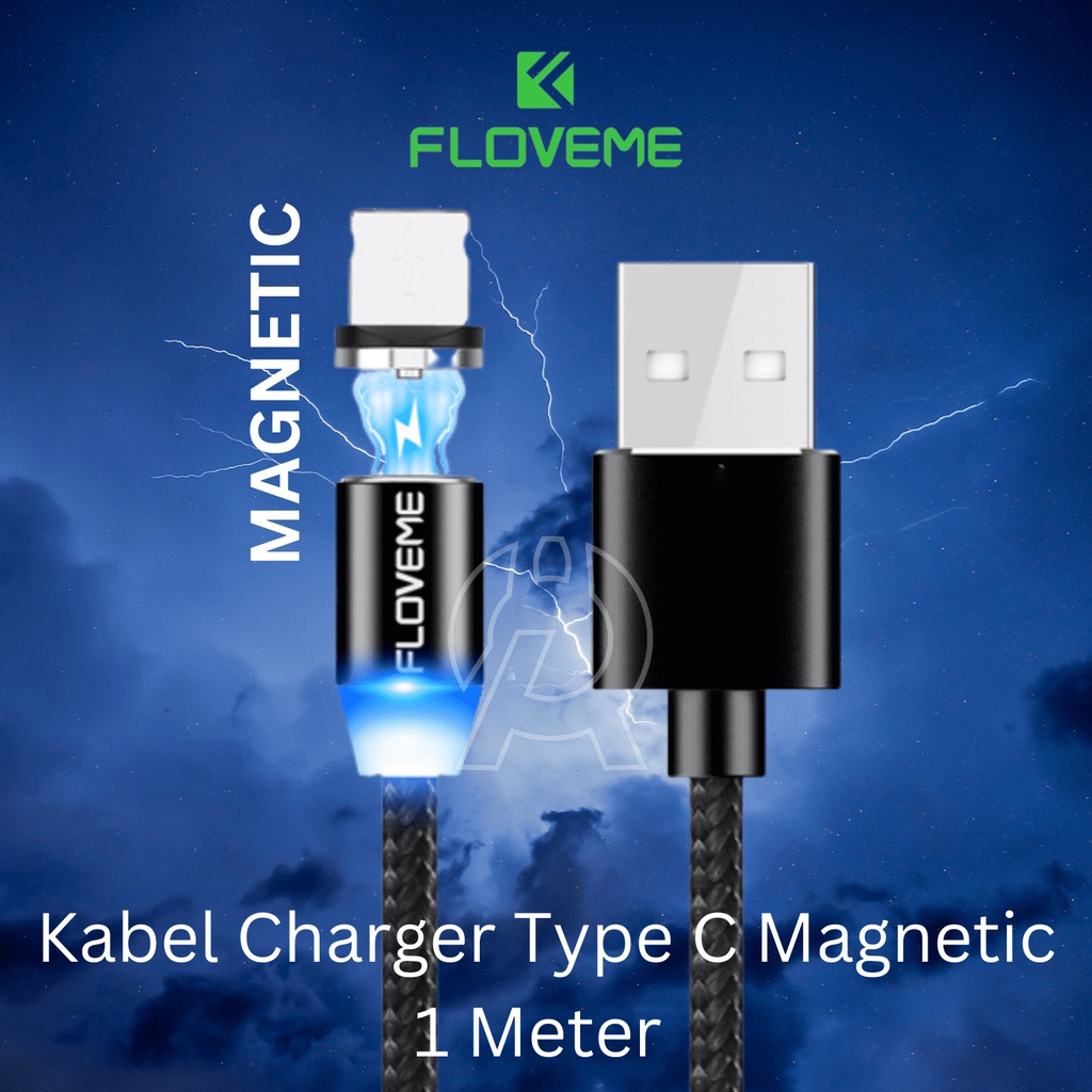 Floveme Kabel Charger Magnetic USB Type C 1 Meter